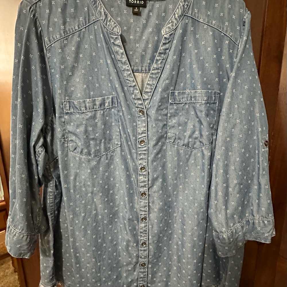 Chambray/Denim Oversized Shirt